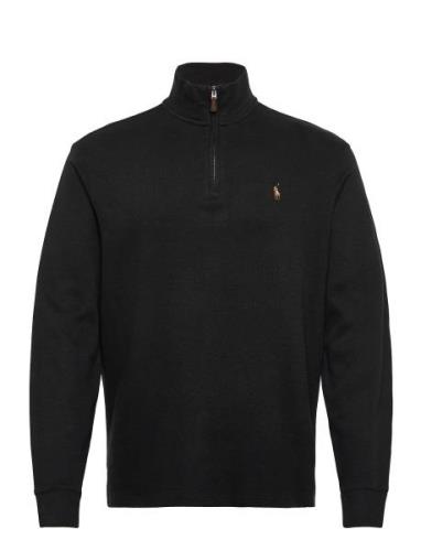 Estate Rib-Lsl-Knt Tops Knitwear Half Zip Jumpers Black Polo Ralph Lau...