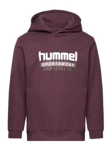 Hmltukas Hoodie Tops Sweatshirts & Hoodies Hoodies Purple Hummel