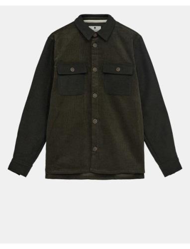 Akoscar Cord Mix Overshirt Tynd Jakke Khaki Green Anerkjendt