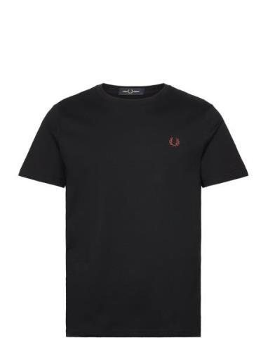 Crew Neck T-Shirt Tops T-Kortærmet Skjorte Black Fred Perry