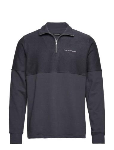 Elliot Half Zip Tops Sweatshirts & Hoodies Sweatshirts Navy Clean Cut ...