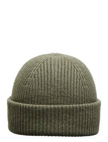 Slhmason Merino Sailor Wool Beanie Accessories Headwear Beanies Green ...