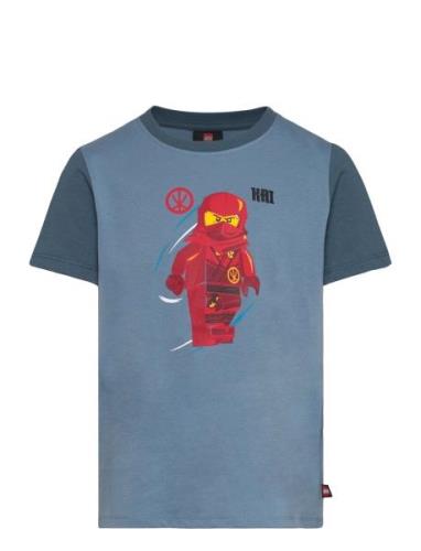 Lwtano 606 - T-Shirt S/S Tops T-Kortærmet Skjorte Blue LEGO Kidswear