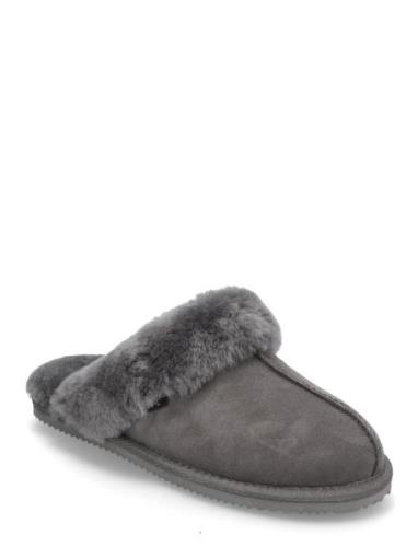 Rhbrisbane Shearling Reversed Slipp Slippers Hjemmesko Grey Rosemunde