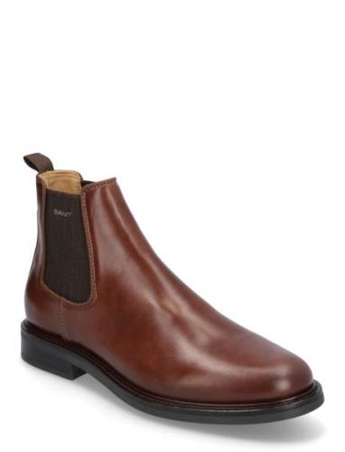 St Fairkon Chelsea Boot Støvlet Chelsea Boot Brown GANT