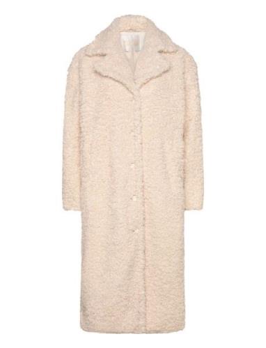 Nicole Coat Outerwear Faux Fur Cream Fabienne Chapot