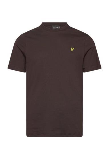 Plain T-Shirt Tops T-Kortærmet Skjorte Brown Lyle & Scott