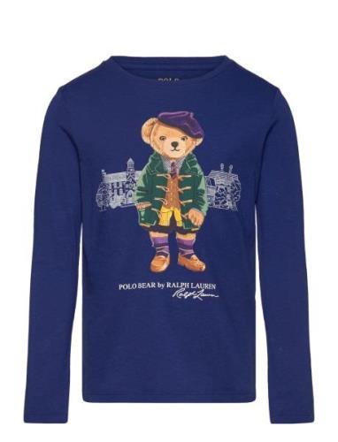 Polo Bear Cotton Jersey Long-Sleeve Tee Tops T-shirts Long-sleeved T-S...