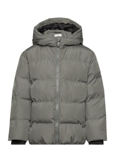 Hood Quilted Coat Outerwear Jackets & Coats Quilted Jackets Khaki Gree...