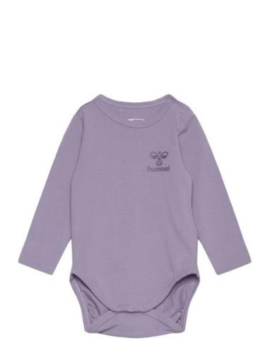 Hmlmino Body L/S Langærmet Body Purple Hummel