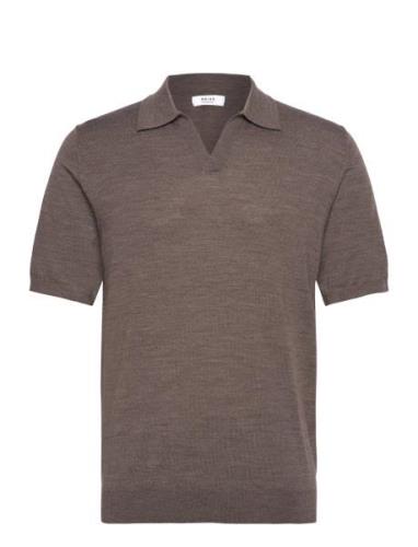 Duchie Designers Polos Short-sleeved Brown Reiss