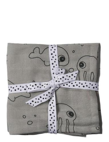 Burp Cloth 2-Pack Sea Friends Grey Baby & Maternity Baby Sleep Muslins...