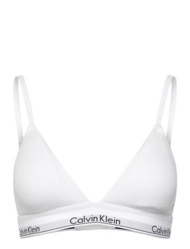 Lght Lined Triangle Lingerie Bras & Tops Soft Bras Bralette White Calv...