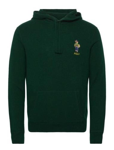 Polo Bear Wool Hooded Sweater Tops Sweatshirts & Hoodies Hoodies Green...