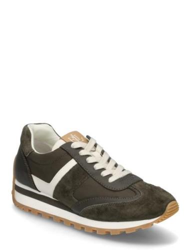 Dani Suede & Leather Sneaker Low-top Sneakers Green Lauren Ralph Laure...