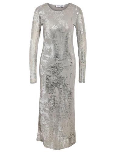 Nmlucia L/S Ankle Dress Jrs Fwd Maxikjole Festkjole Silver NOISY MAY