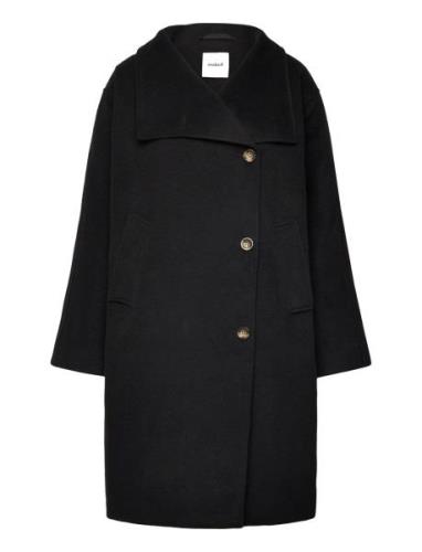 Slrubie Coat Uldfrakke Frakke Black Soaked In Luxury