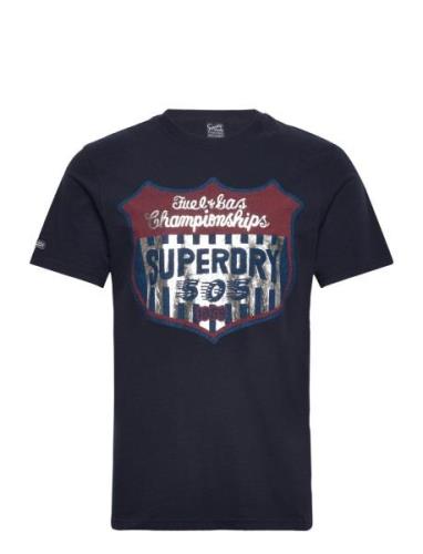 Gasoline Workwear Tee Tops T-Kortærmet Skjorte Navy Superdry