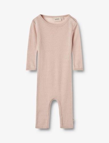 Wool Silk Jumpsuit Frankie Langærmet Body Pink Wheat