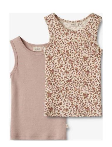 Wool Singlet Iggy Tops T-shirts Sleeveless Pink Wheat