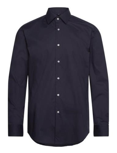 H-Hank-Kent-C1-214 Tops Shirts Business Navy BOSS