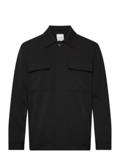 Pocket Overshirt Tops Overshirts Black Lindbergh