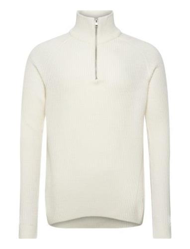 Jjpannel Knit Half Zip Aw24 Tops Knitwear Half Zip Jumpers Cream Jack ...