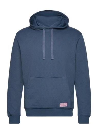 Jacquard Terry Hoodie Tops Sweatshirts & Hoodies Hoodies Navy Scotch &...