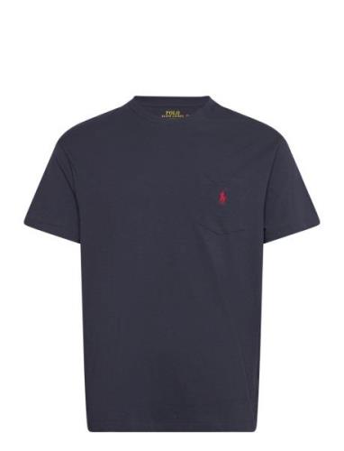 Classic Fit Jersey Pocket T-Shirt Tops T-Kortærmet Skjorte Navy Polo R...