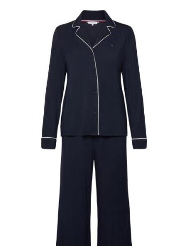 Modal Ls Shirt Pj Set Pyjamas Nattøj Navy Tommy Hilfiger