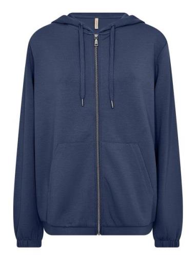 Sc-Banu Tops Sweatshirts & Hoodies Hoodies Navy Soyaconcept