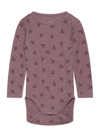 Hmlbambo Body Ls Langærmet Body Pink Hummel