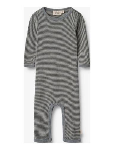 Wool Jumpsuit L/S Haven Langærmet Body Navy Wheat