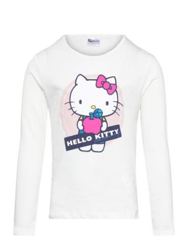 Tshirt Tops T-shirts Long-sleeved T-Skjorte White Hello Kitty