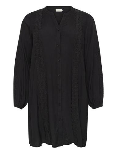 Kcsabrine Dress Knælang Kjole Black Kaffe Curve