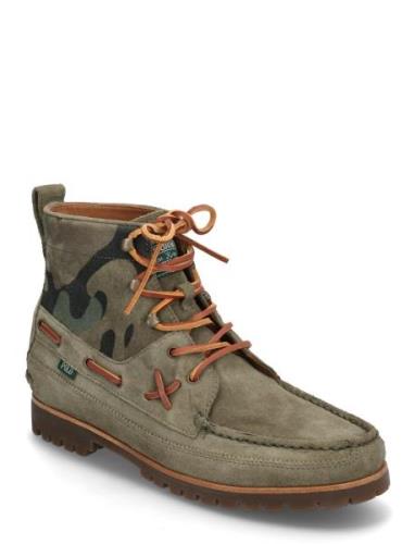 Ranger Mid Camo Suede Boot Snørestøvler Green Polo Ralph Lauren