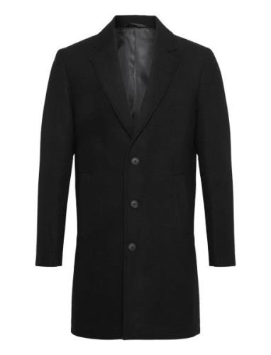 Jjeharrison Wool Coat Sn Uldfrakke Frakke Black Jack & J S