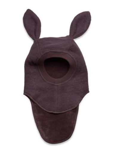 Balaclava Ears Wool Accessories Headwear Balaclava Purple Huttelihut