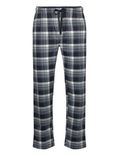 Checked Brushed Pyjama Pants Hyggebukser Blue Lindbergh