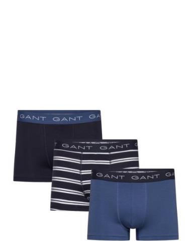 Stripe Trunk 3-Pack Boxershorts Navy GANT