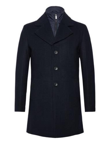 Bs Portmore Slim Fit Coat Uldfrakke Frakke Navy Bruun & Stengade