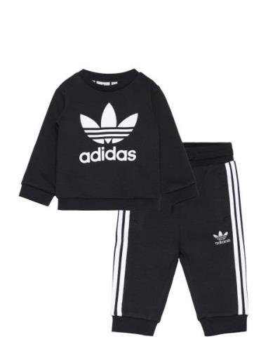 Crew Set Sport Sweatsuits Black Adidas Originals