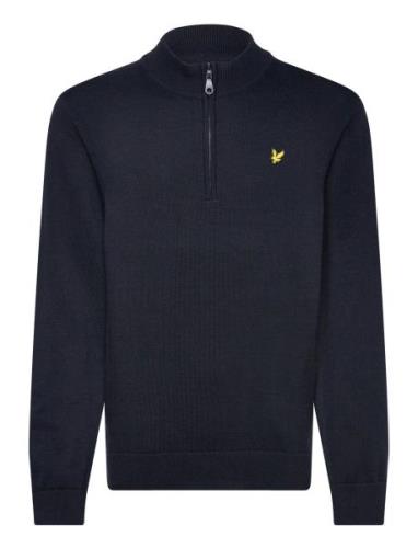 1/4 Zip Jumper Tops Sweatshirts & Hoodies Sweatshirts Navy Lyle & Scot...