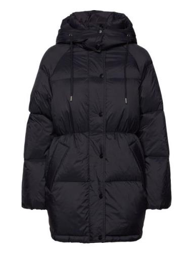 Mid Length Down Jacket Foret Jakke Black GANT