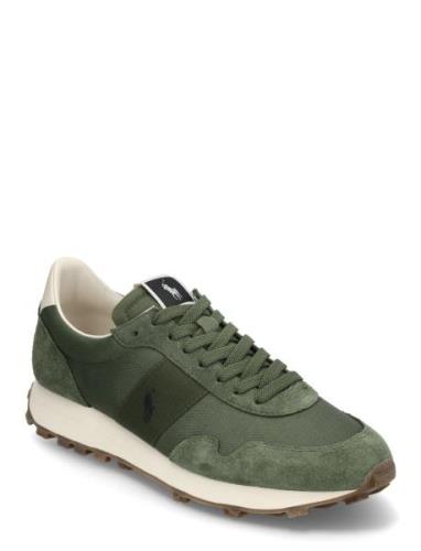 Prl Trail 100 Suede & Oxford Sneaker Low-top Sneakers Green Polo Ralph...