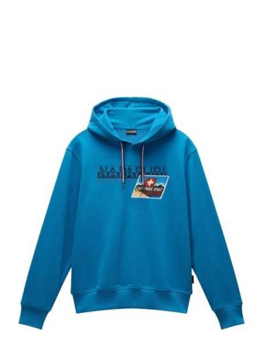 Portalet Hoodie Tops Sweatshirts & Hoodies Hoodies Blue Napapijri