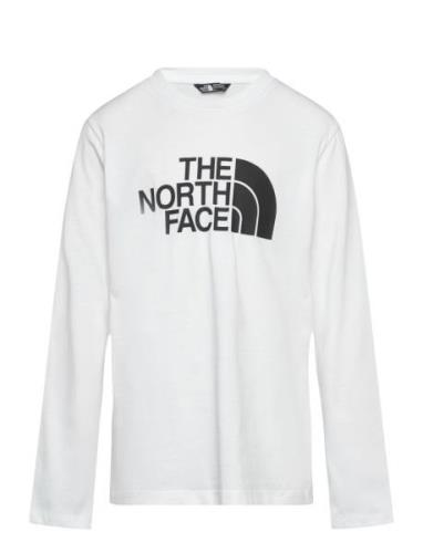 Teen Easy L/S Tee Tops T-shirts Long-sleeved T-Skjorte White The North...