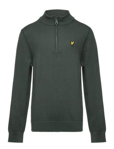 1/4 Zip Jumper Tops Sweatshirts & Hoodies Sweatshirts Green Lyle & Sco...