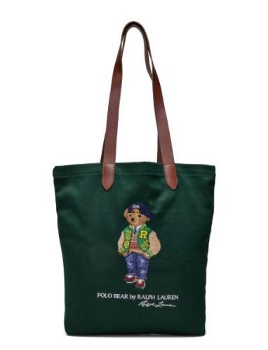 Polo Bear Twill Shopper Tote Shopper Taske Green Polo Ralph Lauren