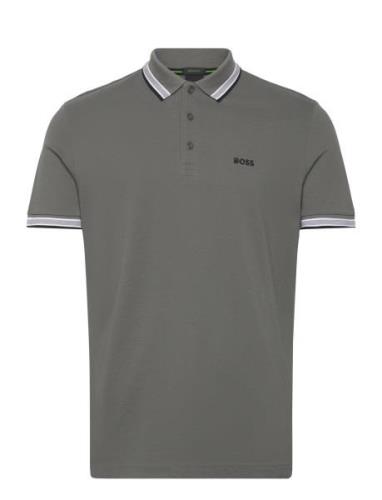 Paddy Sport Polos Short-sleeved Grey BOSS